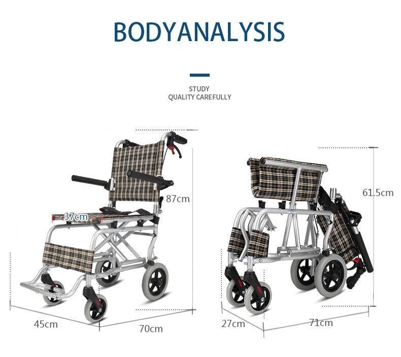 7.5kg Aluminium Manual Lightweight Folding Wheelchair