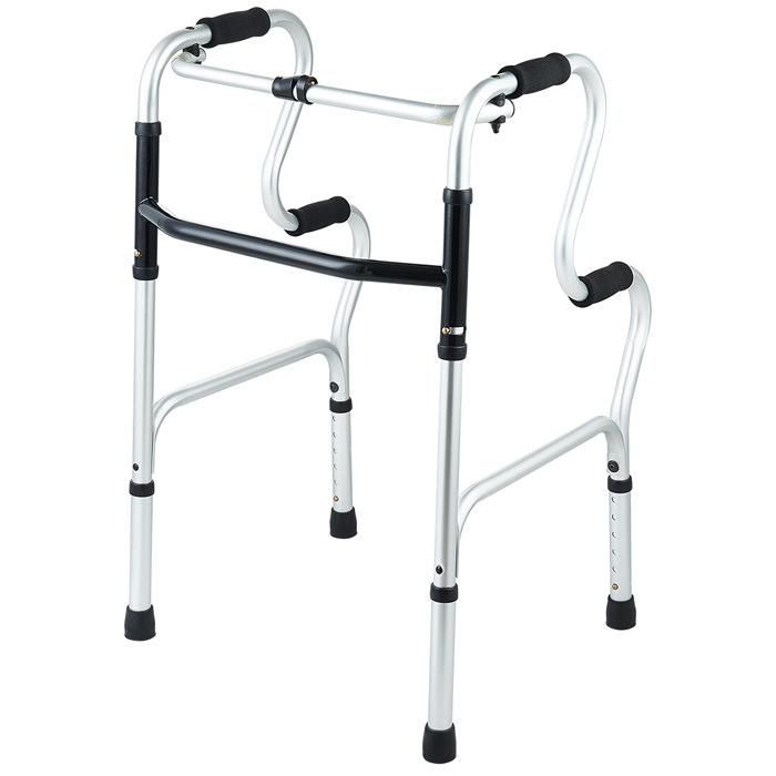 Rollator Walker Folding Lunge Walking Frame Lightweight Aluminium with Wheels