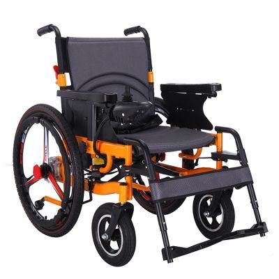 Battery Charger Climbing Dual Motor Foldable Electric Automatic Wheelchair for Disabled People