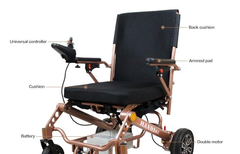 Portable Electric Wheelchair Lightweight Folding Wheelchairs for Adults 2