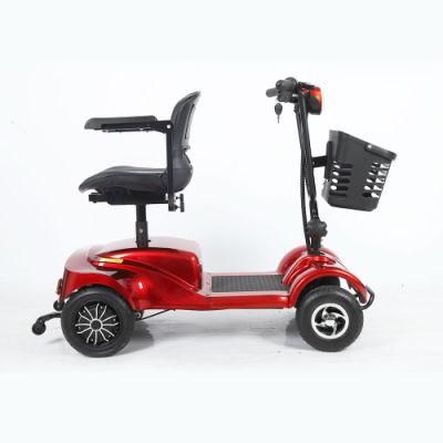 Cheap Four Wheels Folding Disabled Electric Mobility Scooter with Single Seat