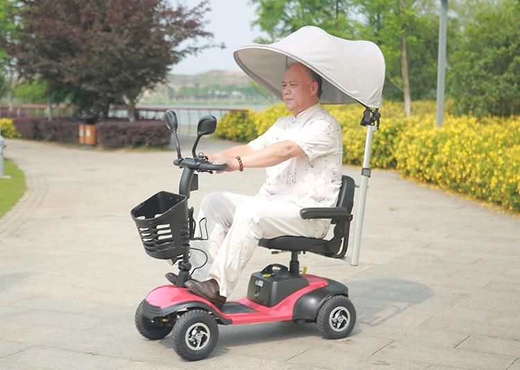 Topmedi High Strengh Aluminum Reclining Foldable Electirc Wheelchair for Handicapped