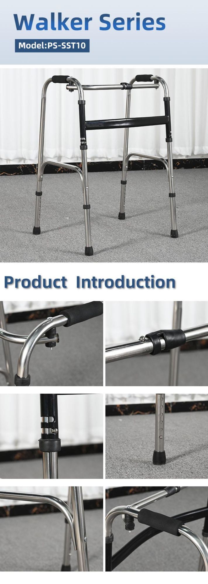 Shinebright High Quality Cost-Effective Aluminum Frame Walker Walking Aids for Disabled
