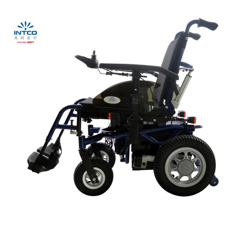 Steel Electric Power Wheelchair with Automatic Reclining and Tliting Function