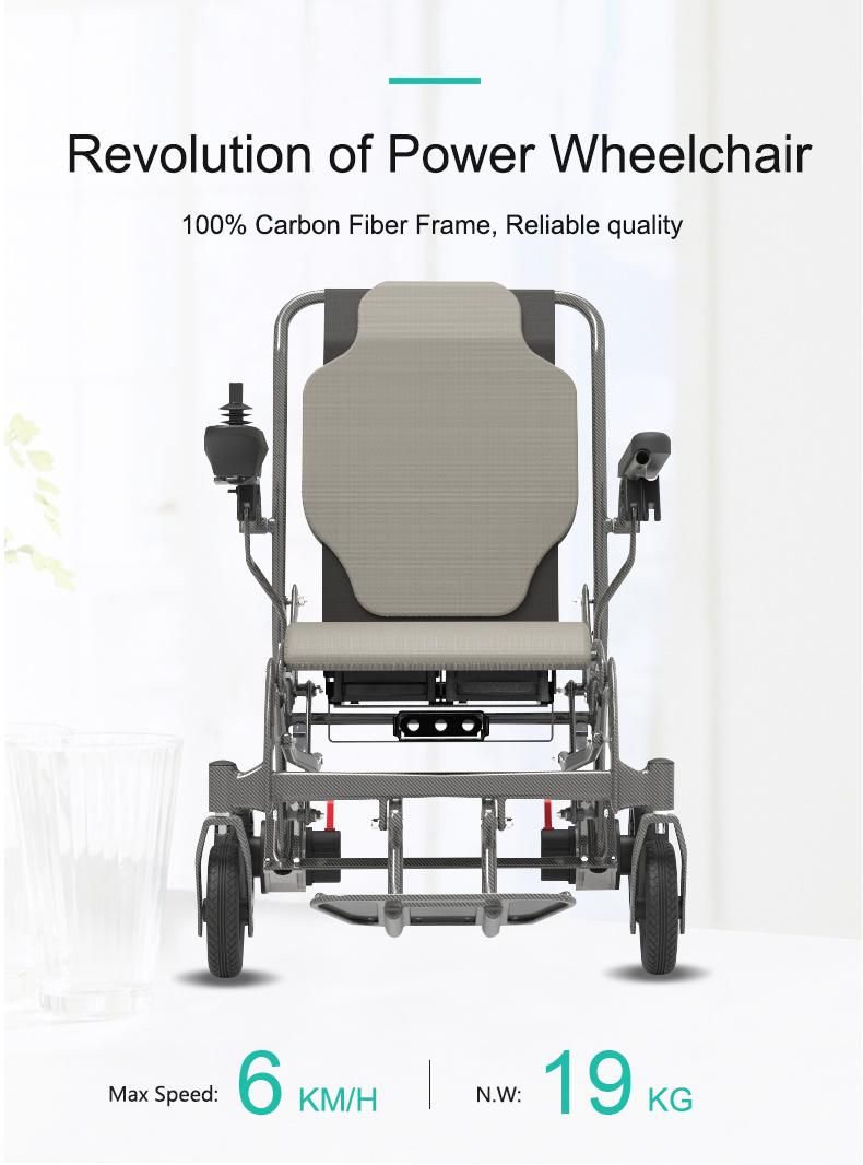 Wheelchair Jbh D20 High Quality Portable Electric Folding Wheelchair Lightweight