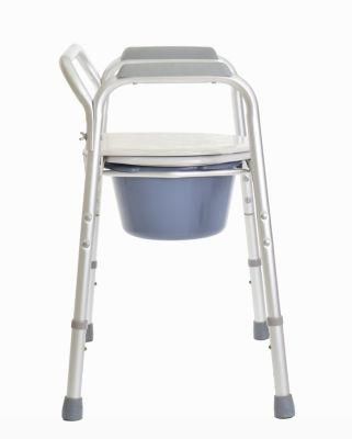 Brother Medical Powder Coated Wheel Portable Seat Toilet Wheelchair Commode Chair Factory Bme668
