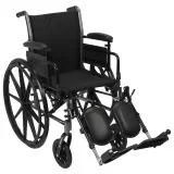 Hot Sale Adjustable Footrest Metal Folding Wheelchair