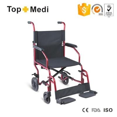 Topmedi Easy Foldable Lightweight Aluminum Wheelchair for The Elderly