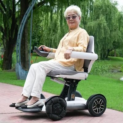 Bluetooth Remote Control Lightweight Automatic Folding Power Electric Wheelchair