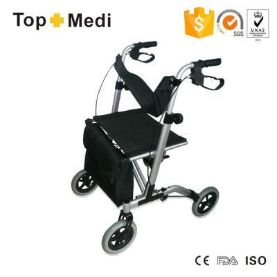 100kg Loading Capacity Easy Folding Rollator Walker with Seat for The Elderly