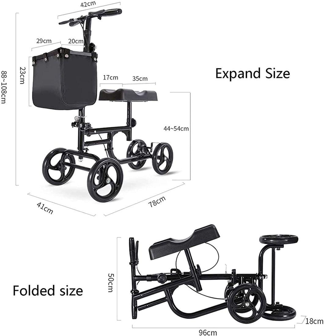 Rollator Walker Foldable Knee Scooter Knee Walker Disabled Scooter / Wheelchair