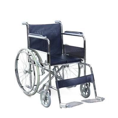 High Quality Hard Seat Cushion Steel Manaul Wheelchair