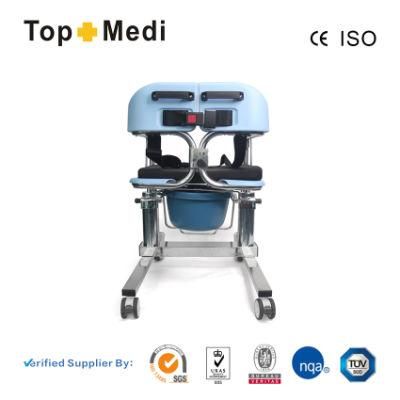 Multi-Purpose Stainless Steel Folding Patient Transfer Wheel Chair Commode for The Elderly