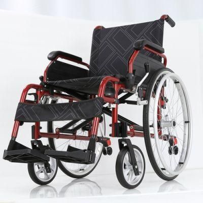 Aluminum Angle Adjustable Front Castor Wheelchair for Elderly and Disabled