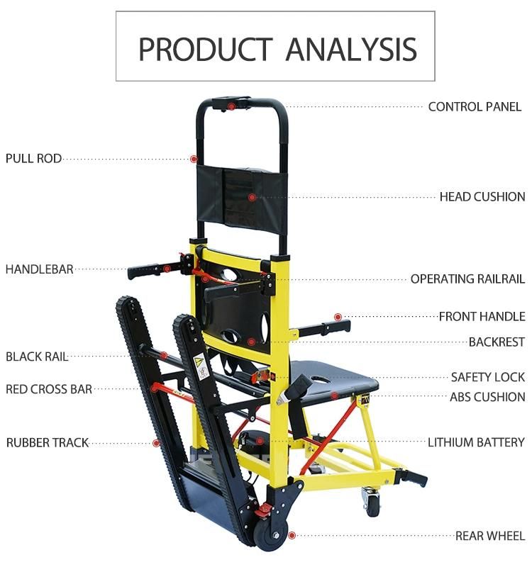 Cheap Price Handicapped Foldable Electric Stair Climbing Wheelchair