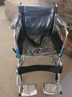 Foshan 809 Folding Basic Manual Steel Wheelchair for Patient