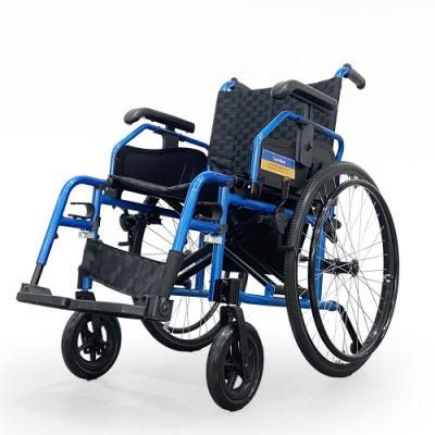 Rehabilitation Therapy Supplier Manual Adult Aluminum Lightweight Foldable Wheelchair