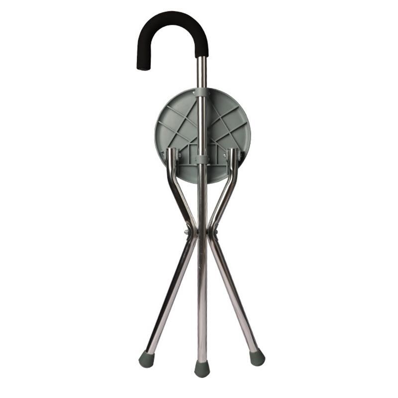 Crutches for The Elderly Aluminum Alloy Non-Slip Multifunctional Folding Stool Walking Stick