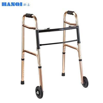 Hanqi Hq265L-5&prime;&prime; High Quality Foldable Walker with Wheel for Patient