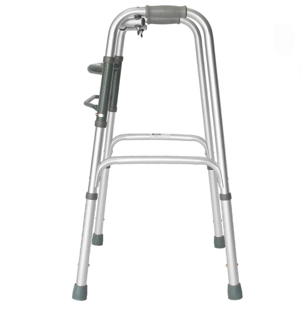 Rollator Walker Lightweight Aduminum Adult Singe Button Folding Walker Frame