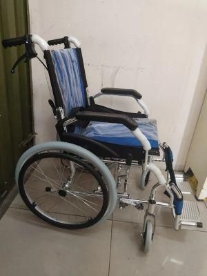 Medical Handicapped Disabled Equipment Folding Manual Wheelchair with United Brake