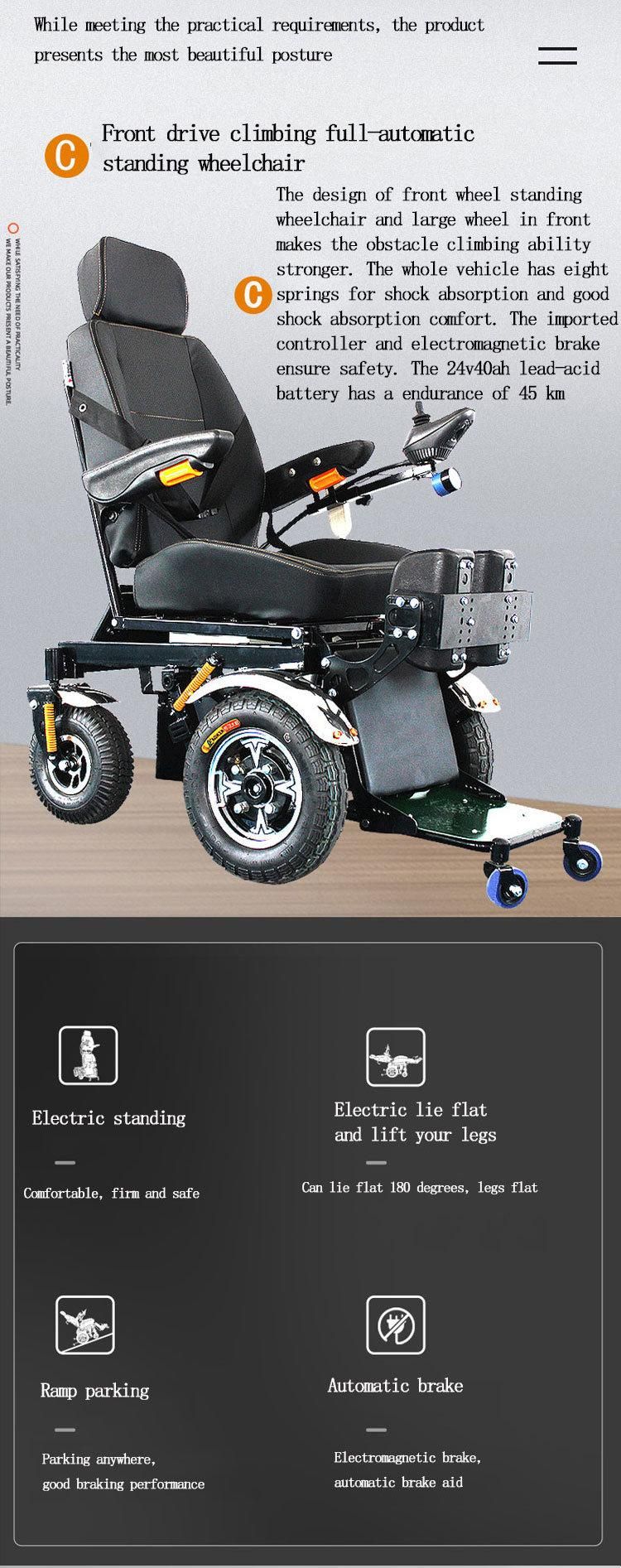 Stand up and Down Electric Standing Wheelchair for Disabled with CE