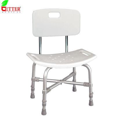 Bariatric Heavy Duty Aluminum Anodized Shower Chair with Backrest