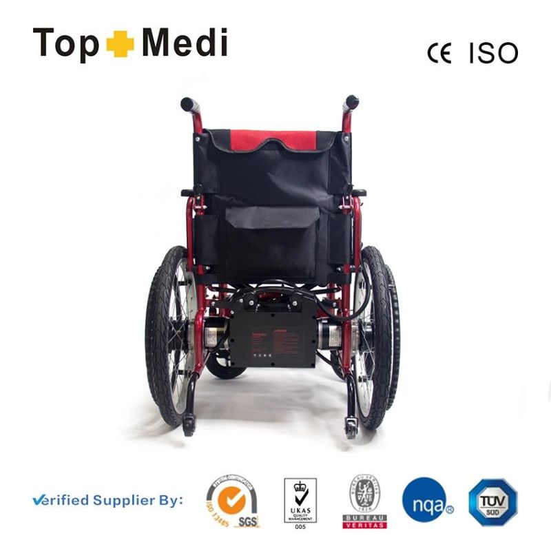 Topmedi Orthopedic Lightweight Folding Power Electric Wheelchair for Disabled