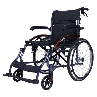 Aluminum Alloy Economical Spoke Wheels Economical Foldable Wheelchair with Hot Sale
