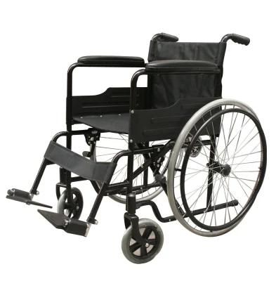 Folding Portable Lightweight Steel Powder Coating Frame Manual Wheelchair