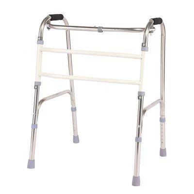 Folding Walker Aluminum Adult Walking Aids Frame Rollator Limited Mobility Medical Equipment