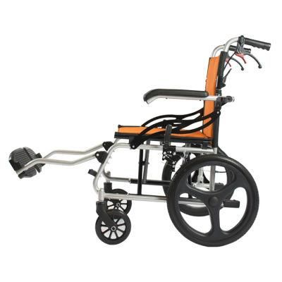 Folding Aluminum Alloy Light Weight and Economical Manual Wheelchair for Handicapped Persons