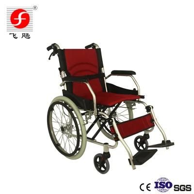 Light Weight Manual Aluminum Folding Wheelchair for Elderly
