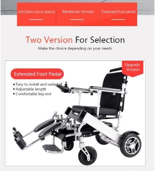CE TUV Approval Power Wheelchair Electric Wheelchair 120kg Load Capacity