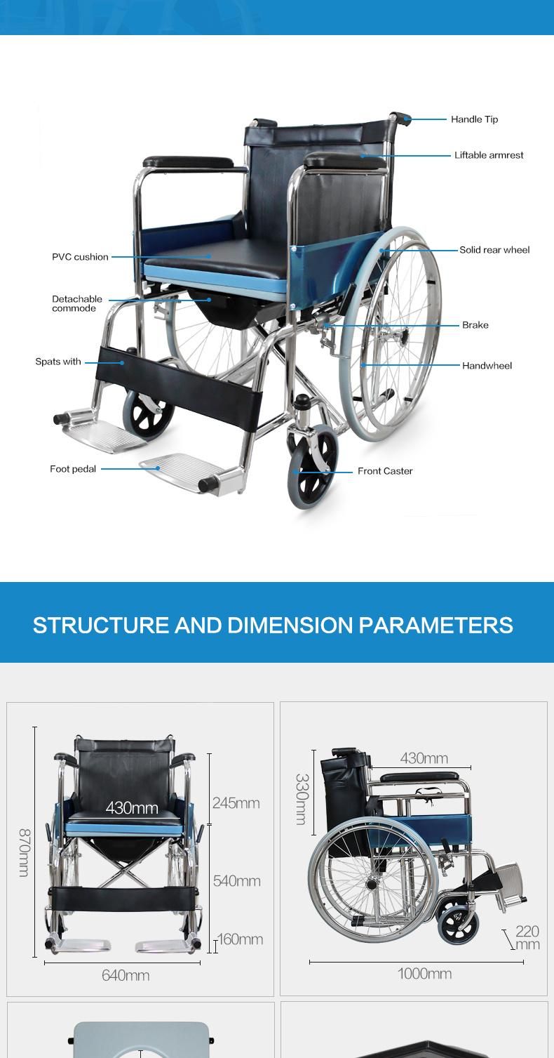 Hanqi Hq609 High Quality Manual Wheelchair for Disable