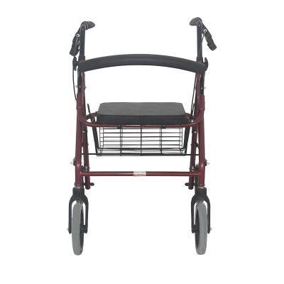 Lightweight Foldable Walking Aid Equipment Aluminum Rollator Elderly Walking Walker