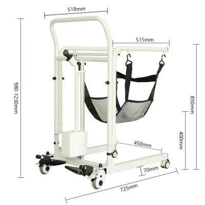 Electric Patient Lifting Transfer Commode Chair Height Adjustable for Elderly