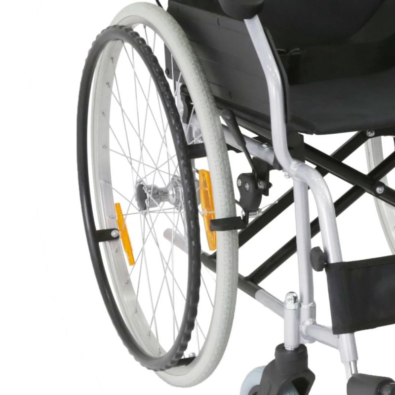 Manual Wheelchair Aluminum Alloy Folding Wheelchair with Handle