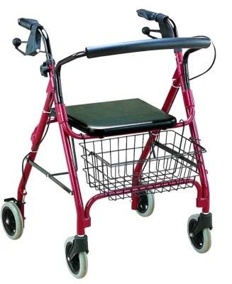 Aluminum Rollator with Seat and Wheels (FY966L)