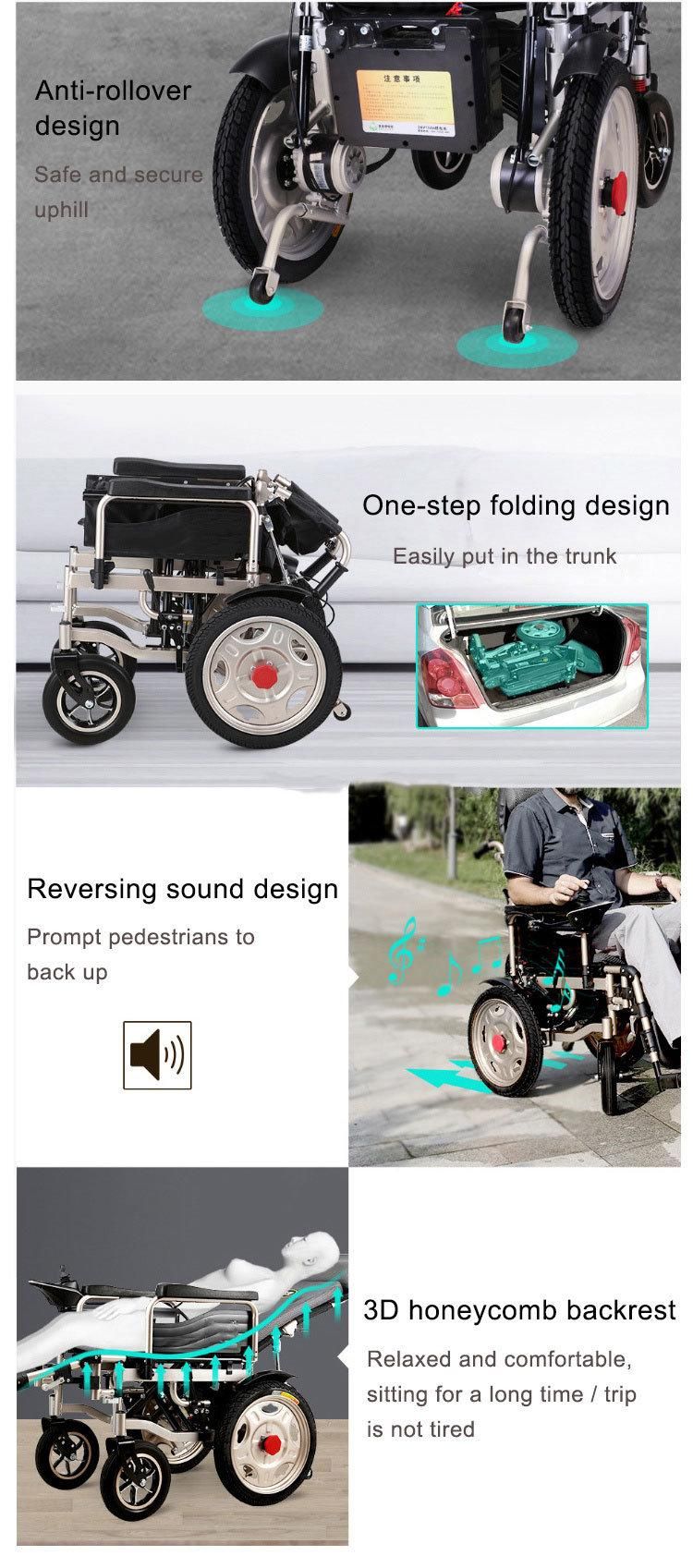 New Ghmed Customized Carton China Electric Scooter Disabled Mobility Aluminum Folding Wheelchair