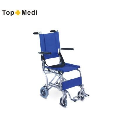 Topmedi Aluminum Lightweight Foldable Transit Aircraft Airplane Wheelchair