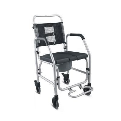 Medical Elder Shower Wheel Chair Manual Toliet Seat Bedside Commode