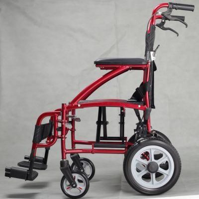 Red Manual Sports Wheelchair with Big Wheels