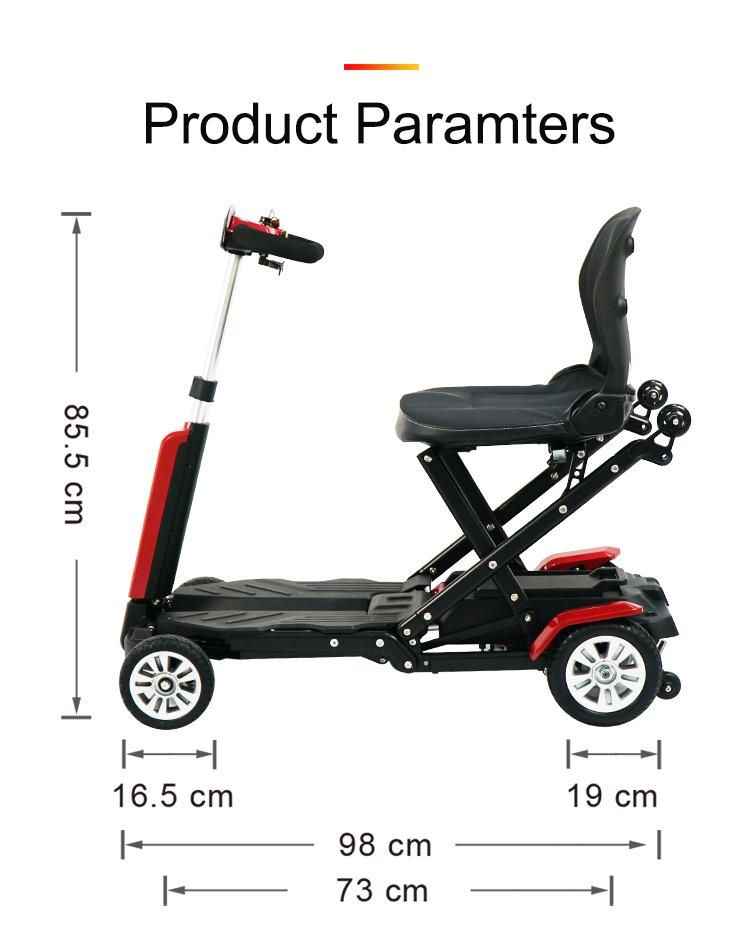 Small Indoor Outdoor Electric Motorized Wheelchair for Sale