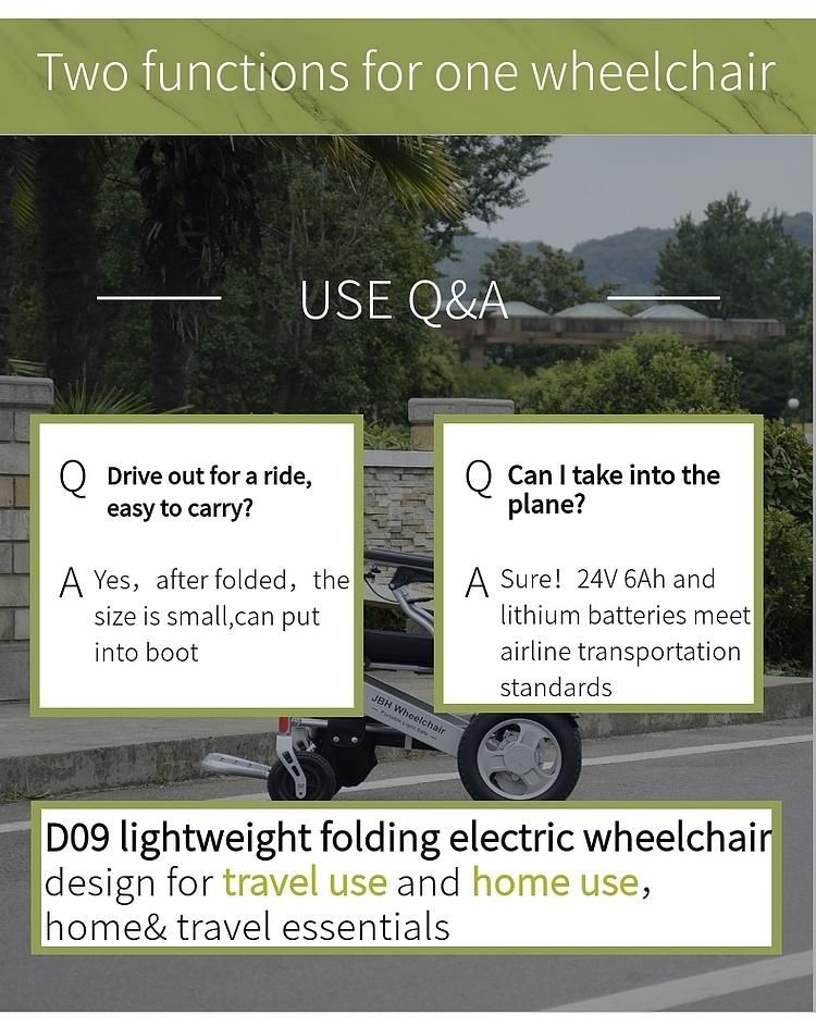 Folding Handicapped Power Electric Wheel Chair for Sale