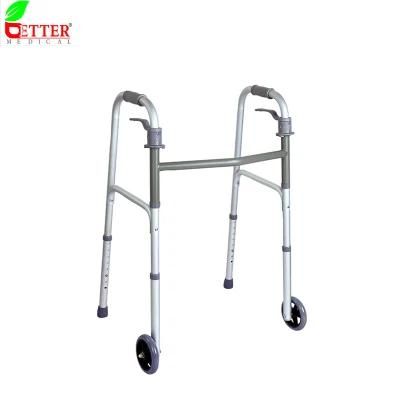 Height Adjustable Anodized Aluminum Walker with Wheels