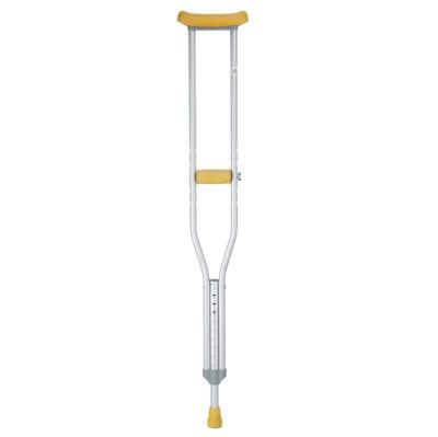 Aluminum Crutches Alloy Height Adjustable Soft Handle Antiskid Non-Slip Rubber Tip Walking Stick M Size Hospital Orthopaedics Adult Crutch