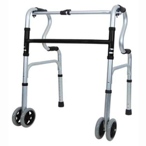 High Quality Adjustable Aluminum Alloy Walking Aid Walker for The Elderly with Wheels Walker