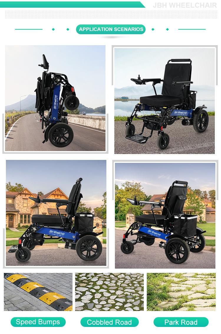 Two Motors Electric Power Folding Wheelchair 2020 with FDA & CE