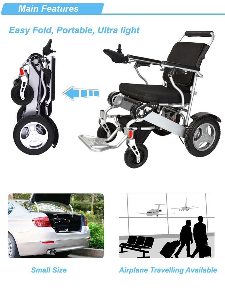 Aluminum Folding Lightweight Power Wheelchair with Ce and FDA